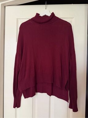 1. State Boxy Turtleneck Sweater in Burgundy Wine